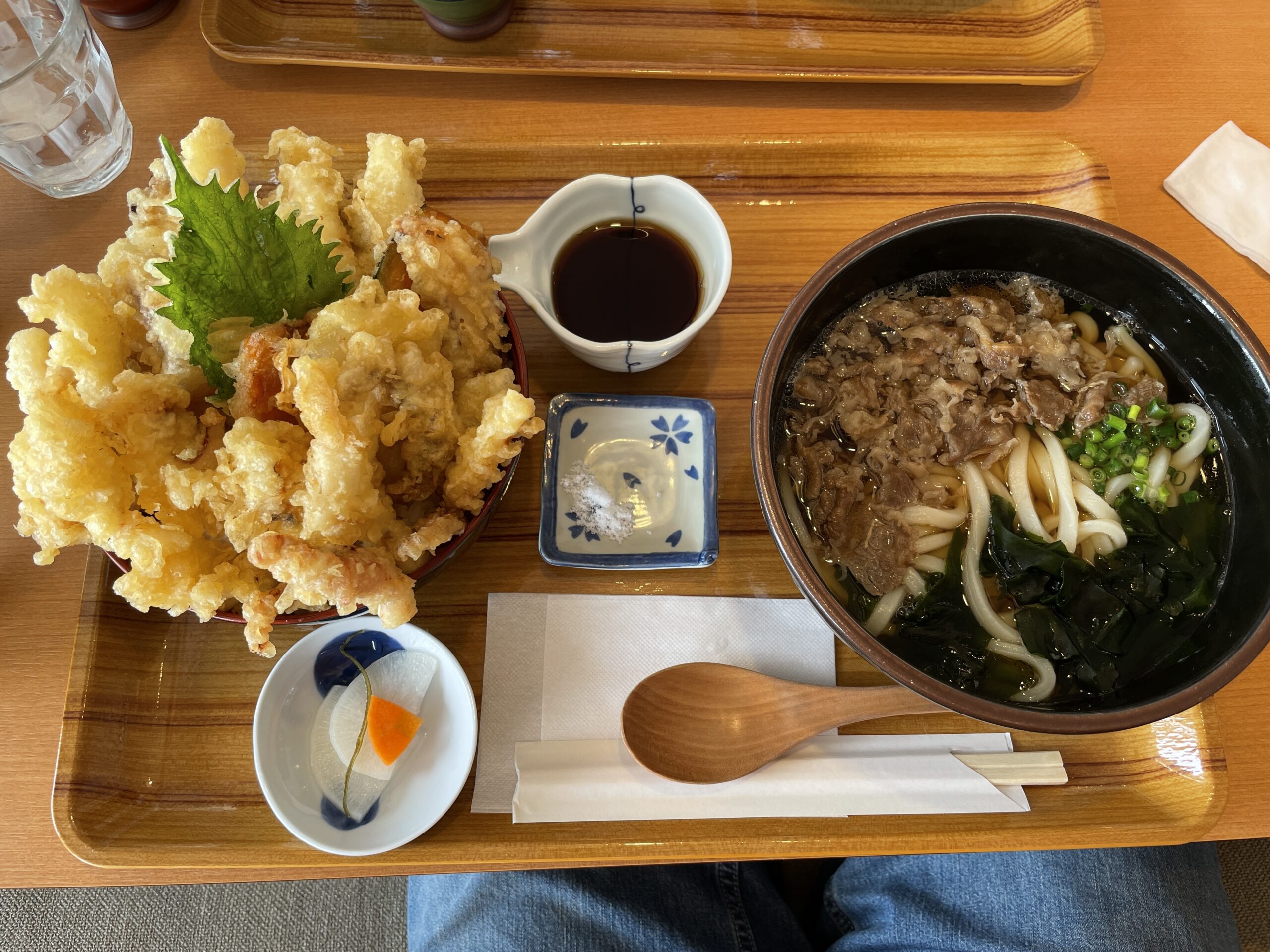 平戸瀬戸市場2階シーサイドカフェ再訪[コスパ良しのイカたこ丼と平戸牛肉うどん]